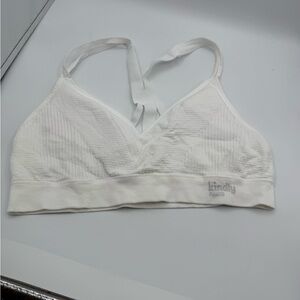 Kindly Women’s White Seamless Ribbed Bralette Sz XL. Jan-143